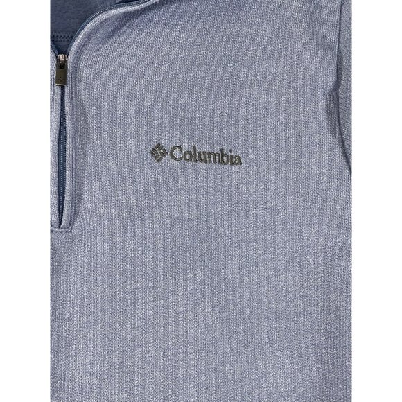 Columbia mens medium blue Great Hart Mountain III Half Zip Fleece sweater - Picture 4 of 15